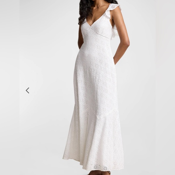 polo ralph lauren linen eyelet maxi dress Ralph Lauren Women's Embroidered Eyelet Linen Dress